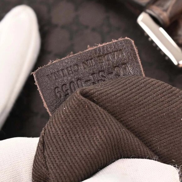 Celine Brown Canvas Embossed Leather Macadam Tote Handbag WC-ST-0059 196165 - Picture 8 of 10